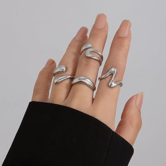 RINGS SET Stackable Rings Set for Women - Picture 1 of 6